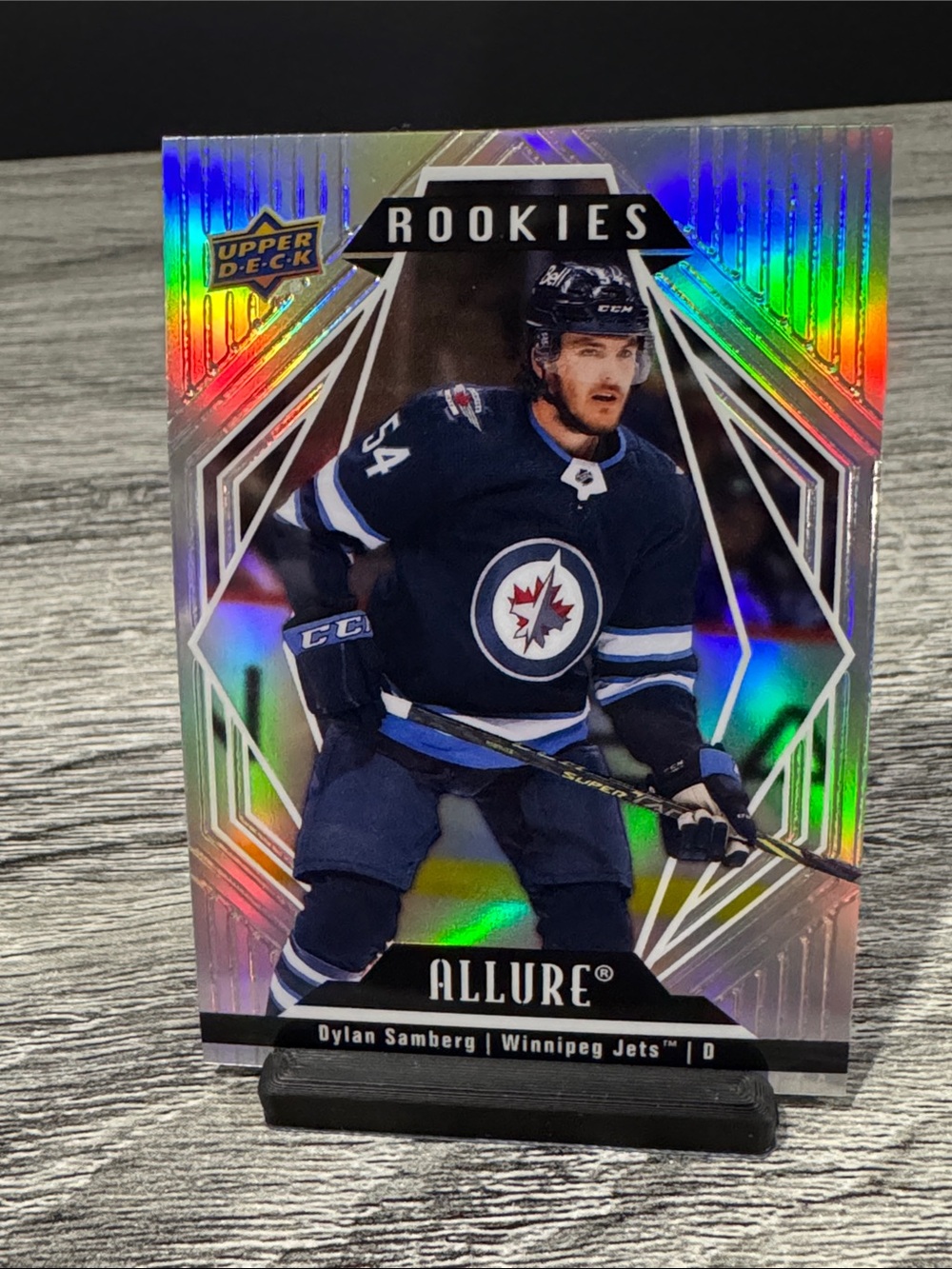 NHL | 2022-23 UD Allure (Rookies) #139: Winnipeg Jets: Dylan Samberg - Card